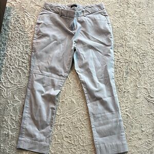 Gray Chinos with Straight Leg Cotton Blend